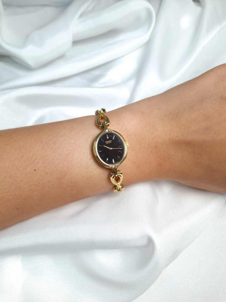 Seiko Black Dial Gold Ladies Watch, foto 2