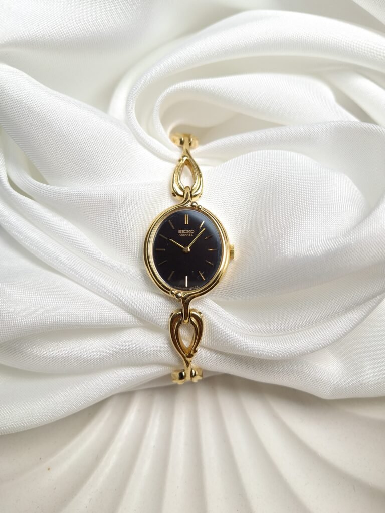 Seiko Black Dial Gold Ladies Watch, foto 3