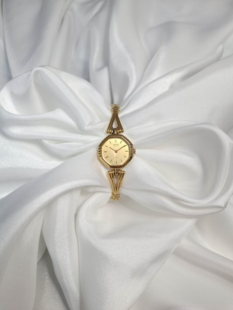 Seiko 1980s Gold Leaf-Link Ladies Watch, foto 3
