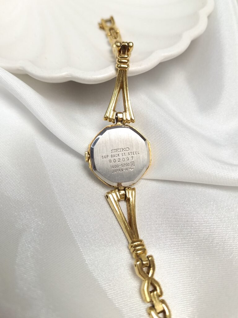 Seiko 1980s Gold Leaf-Link Ladies Watch, foto 4
