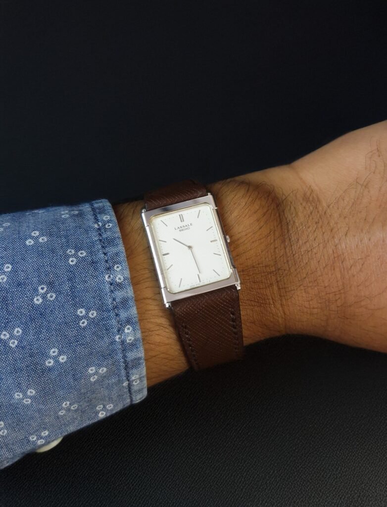 Seiko Lassale Tank White Dial Men, foto 3