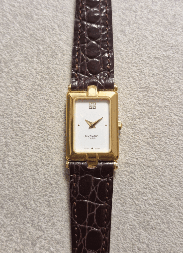 Givenchy 1980s Gold-Plated Rectangular Watch, foto 1