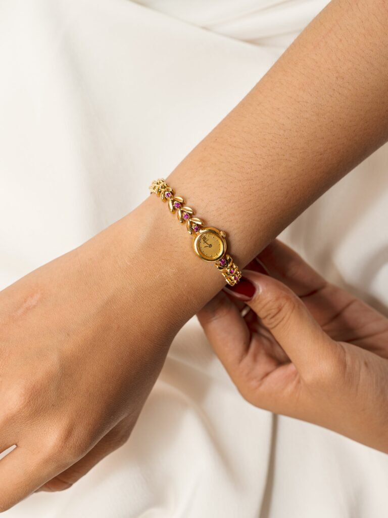 Seiko Gold Leaf Ruby-Accent Bracelet, foto 2