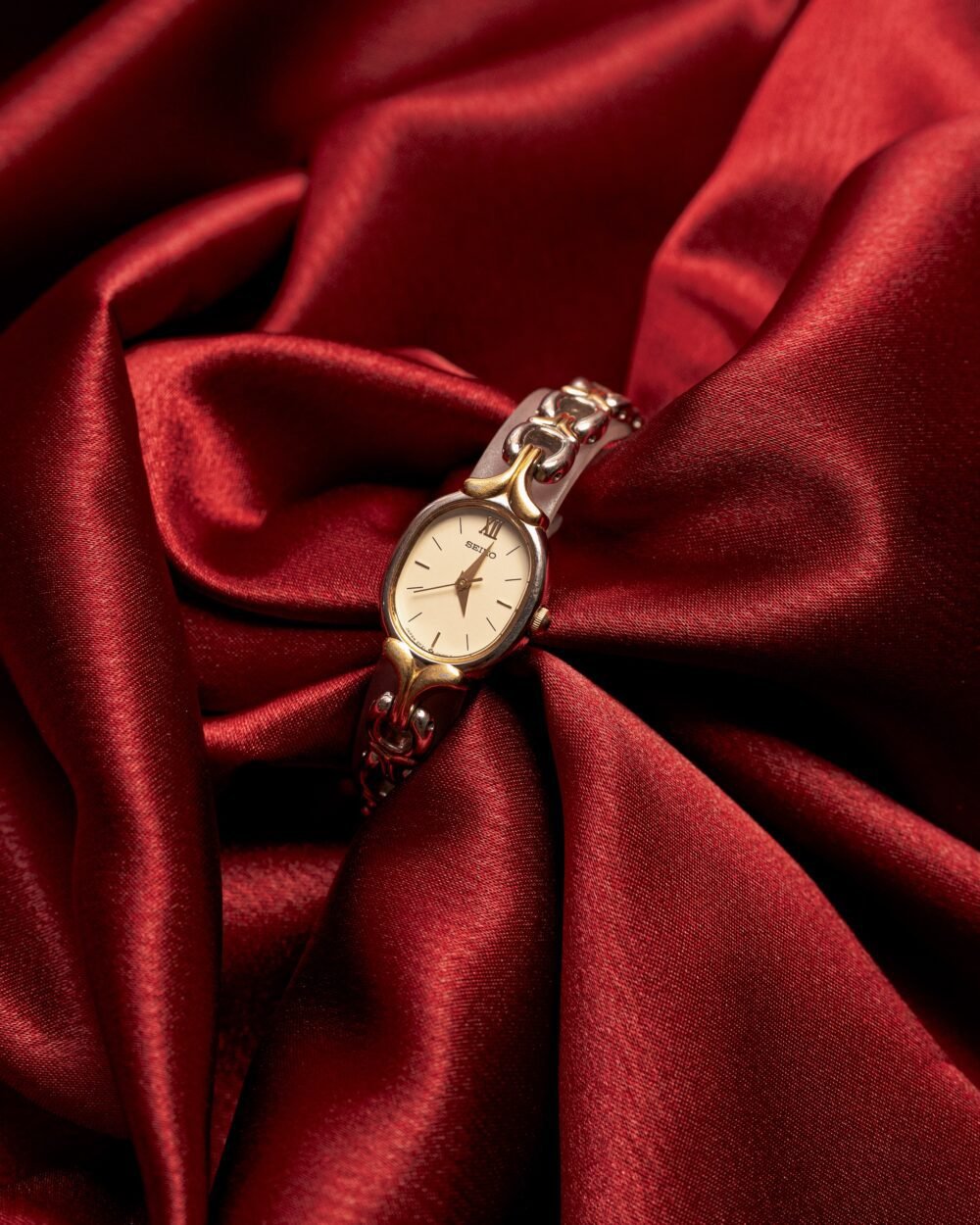 Seiko Two-Tone Oval Link Bracelet Watch