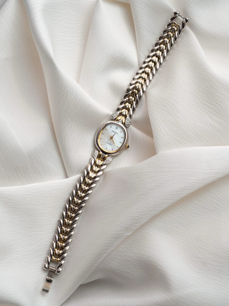 Seiko Exceline Two‑Tone Feather-Link Watch, foto 3