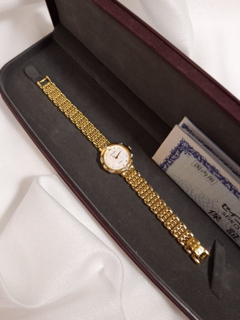 Seiko Exceline Gold Crystal Bracelet Watch, foto 4