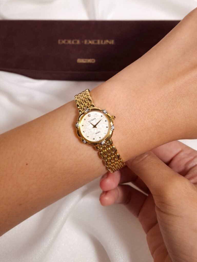 Seiko Exceline Gold Crystal Bracelet Watch, foto 2