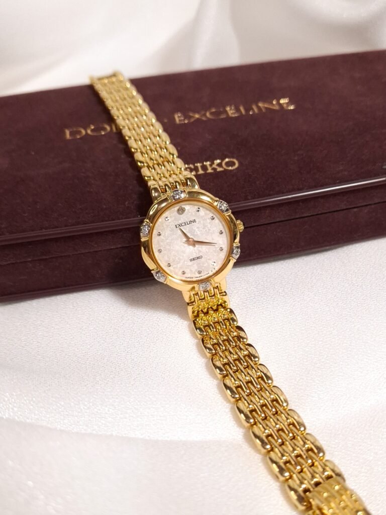 Seiko Exceline Gold Crystal Bracelet Watch, foto 1