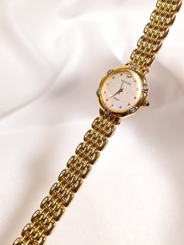 Seiko Exceline Gold Crystal Bracelet Watch, foto 3