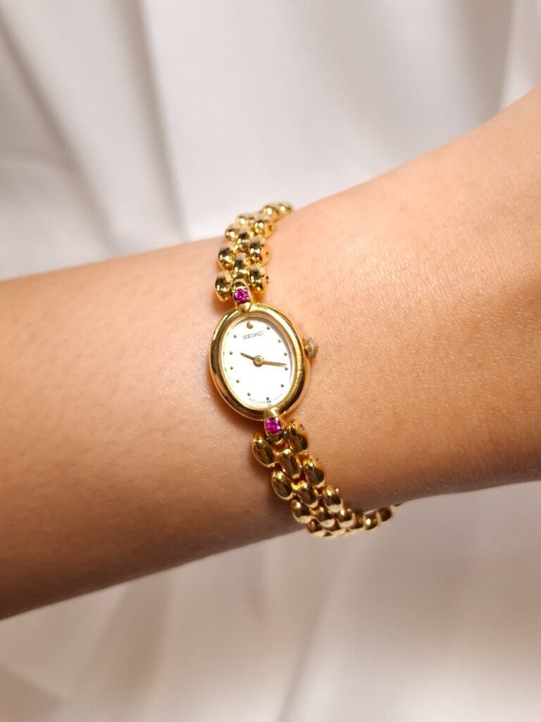 Seiko Ruby Accent Oval Bracelet Watch, photo 3
